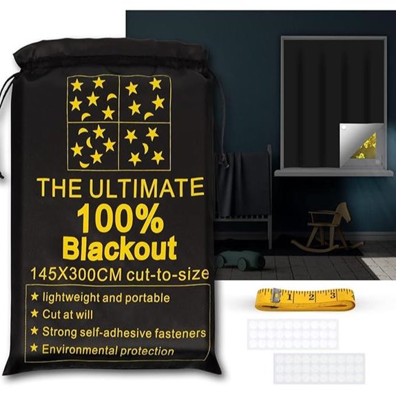 ULIGOOD Portable Blackout Curtains for Travel and Home