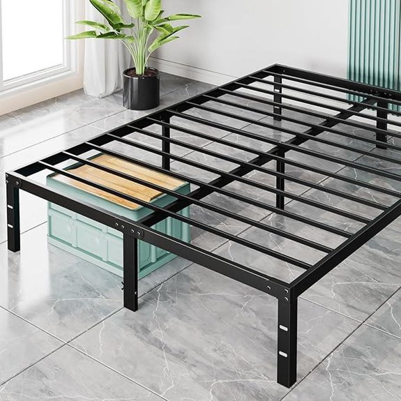 Sweetcrispy Queen Bed Frame with Storage