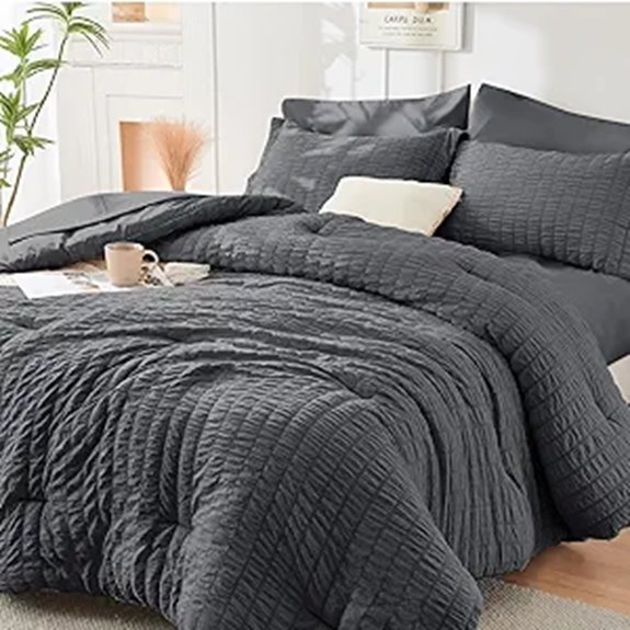 HYMOKEGE Queen Comforter Set with Sheets & Shams