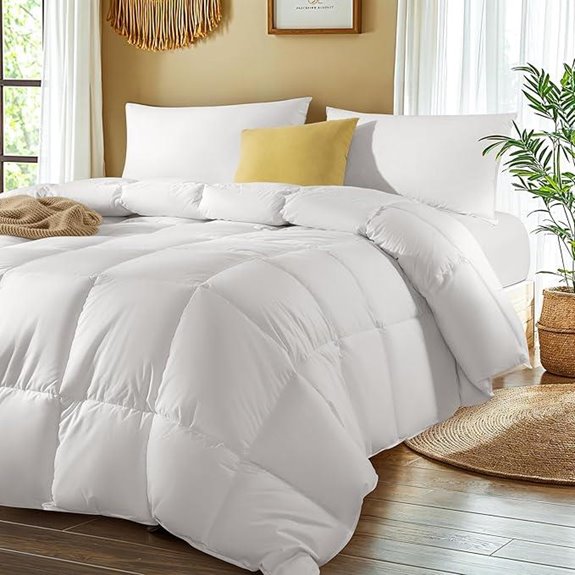 Shilucheng Queen Down Comforter with Cotton Cover