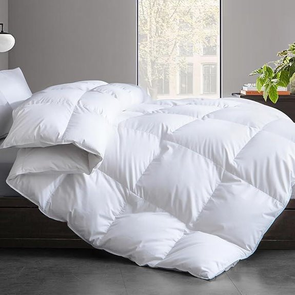Cosybay Queen Feather Down Comforter with Corner Tabs
