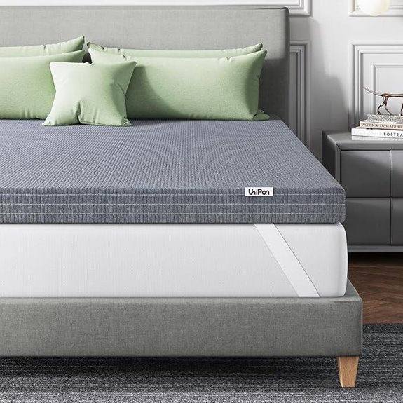 Firm Mattress Topper Queen with Charcoal-Infused Foam