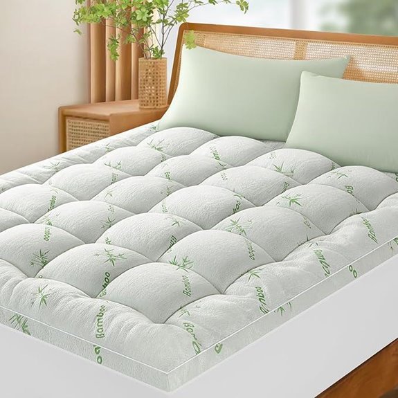 Queen Size 3 Inch Mattress Topper with Bamboo Cover