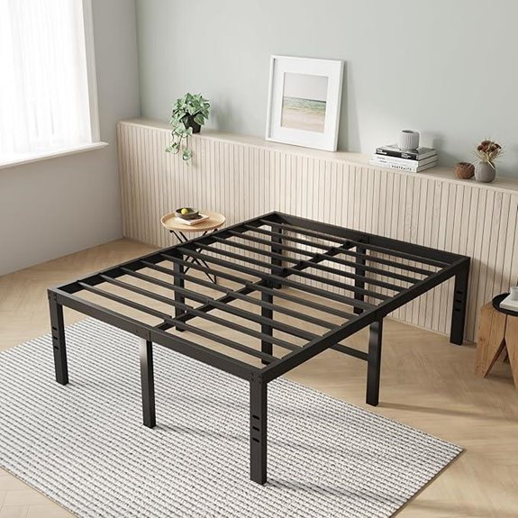 Novilla Queen Metal Bed Frame with Storage