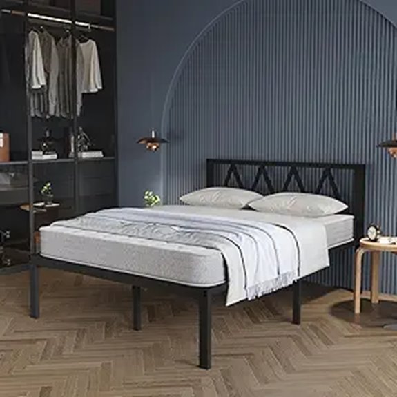 Avenco 14-Inch Queen Bed Frame with Headboard