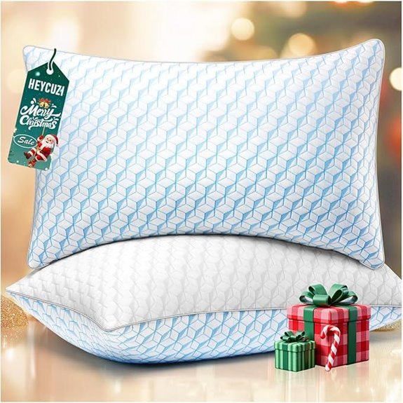 Queen Size Breathable Down Alternative Pillows (Set of 2)