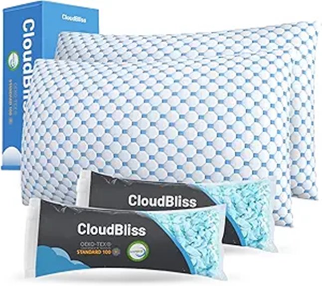 CloudBliss Shredded Memory Foam Pillow Queen Size