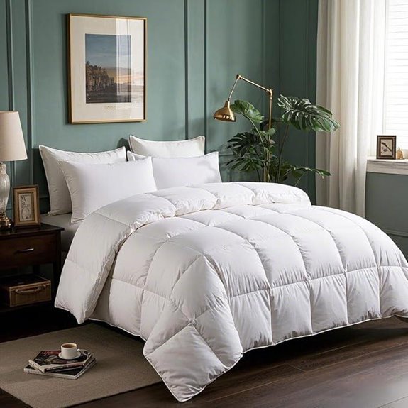 Serta Goose Feathers Down Comforter Queen Size