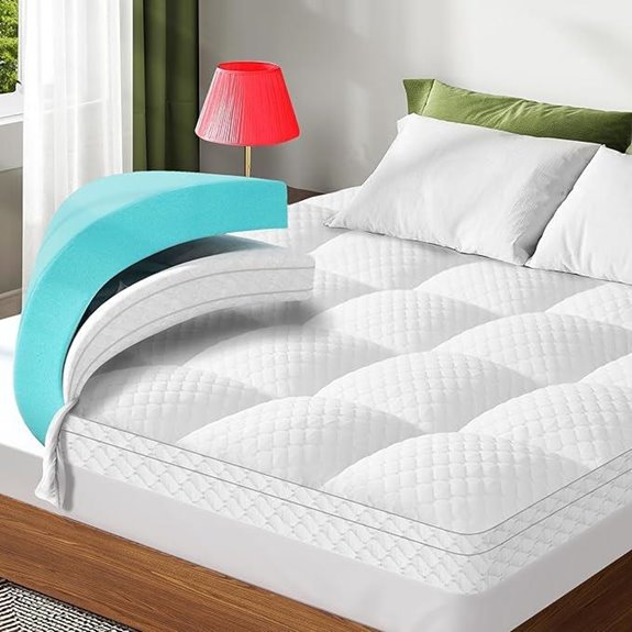 Dual Layer Memory Foam Mattress Topper Queen Size