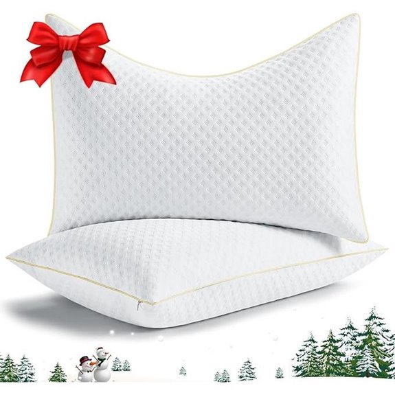 Queen Side Sleeper Pillow Set of 2 for Neck Support