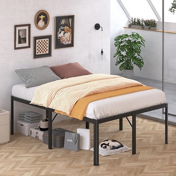 24-Inch Queen Bed Frame with Under-Bed Storage