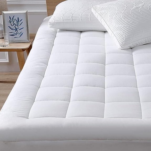Queen Cooling Mattress Topper with Down Alternative Fill