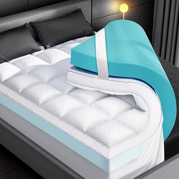 Dual Layer Memory Foam Mattress Topper Queen