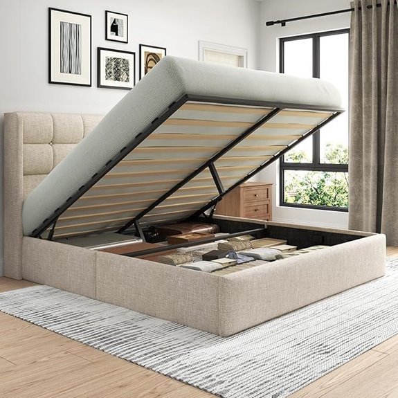 Lifezone Queen Storage Bed Frame with Headboard