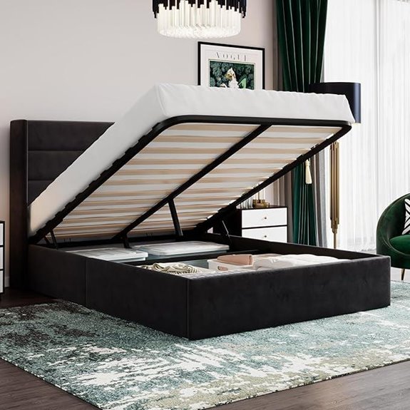 SHA CERLIN Queen Storage Bed with Upholstered Frame
