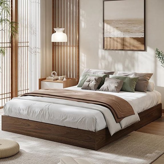 GarveeHome Queen Wood Platform Bed Frame