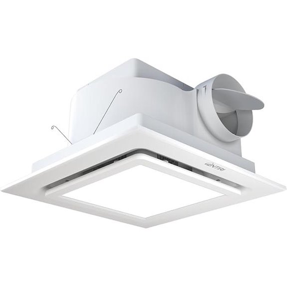 12-Inch Quiet Bathroom Exhaust Fan with LED Light