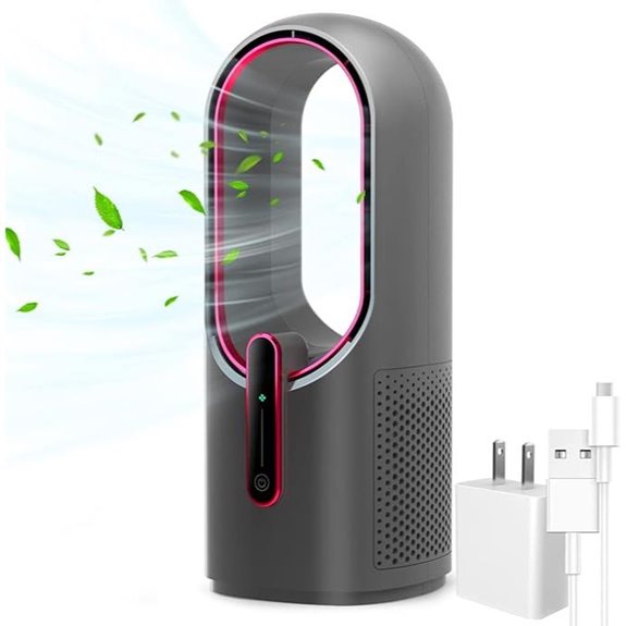 Bladeless Desk Fan 11.8 Inch Quiet 3-Speed