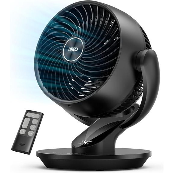 Dreo 13-Inch Oscillating Quiet Desk Fan with Remote