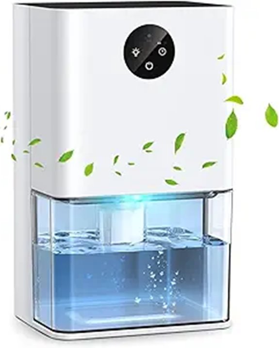 Small Dehumidifier for Room Quiet with Auto Shut Off