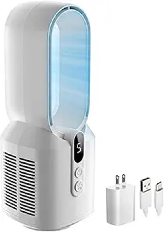 EZ-CHILL 14 Rechargeable Bladeless Fan for Home