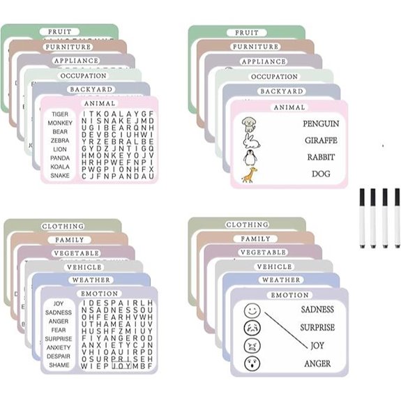 Reusable Word Search Cards for Seniors and Dementia