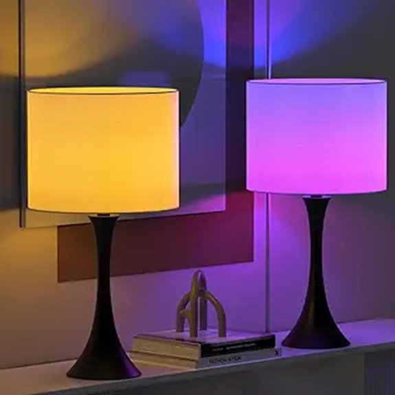 NENRENT 24 RGB Bedside Lamps (Set of 2)