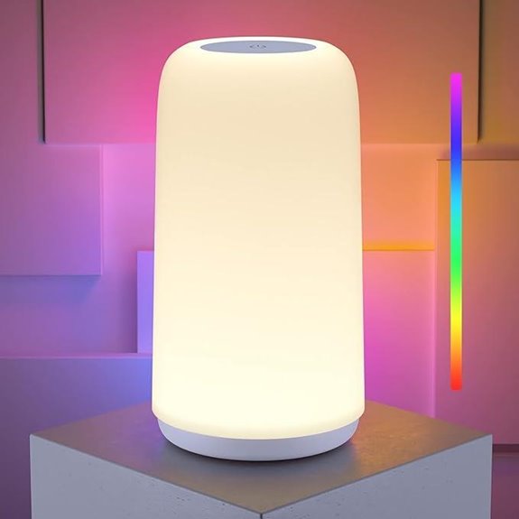Touch Bedside Lamp with RGB & Dimmable LED Light
