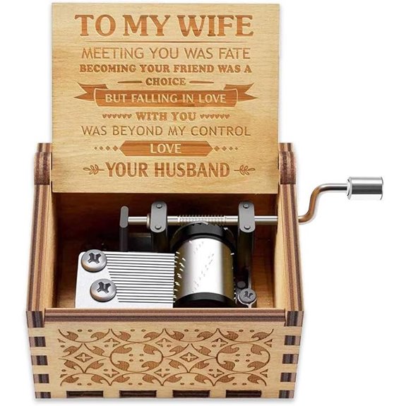 Music Box Gift for Wife – Romantic Hand Crank Musical Box