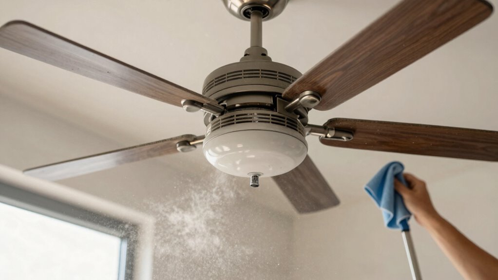 safe ceiling fan cleaning