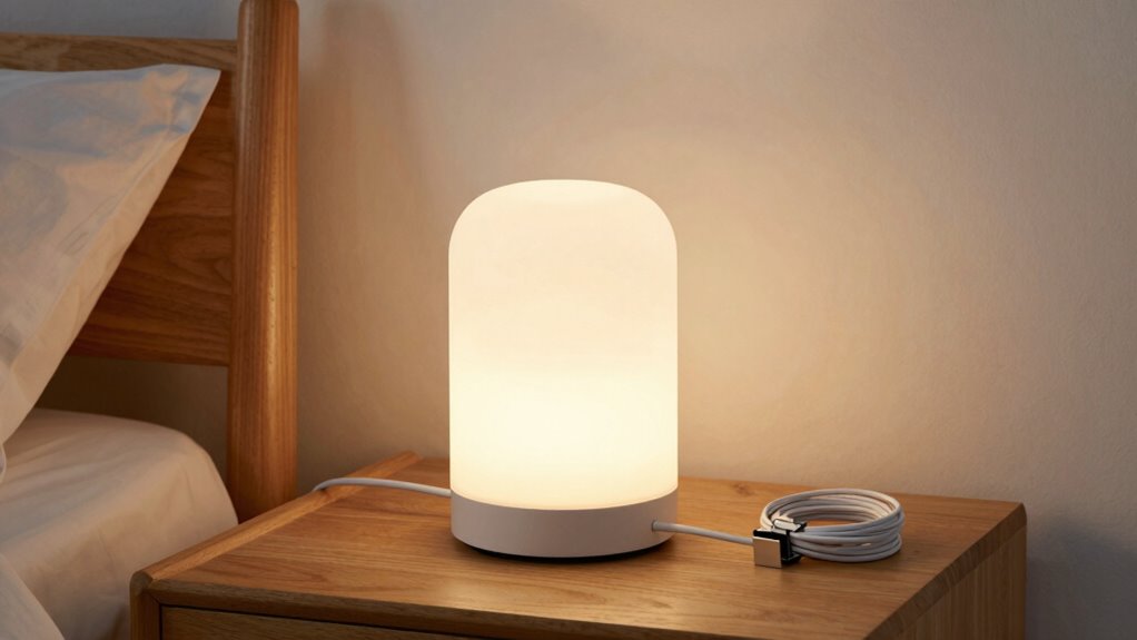 safe organized bedside lighting
