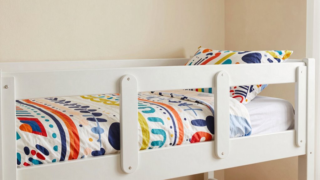 safety rails prevent bunk bed falls