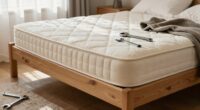 secure mattress on frame
