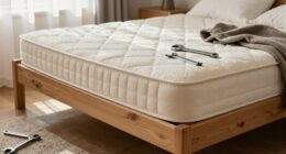 secure mattress on frame
