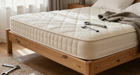 secure mattress on frame