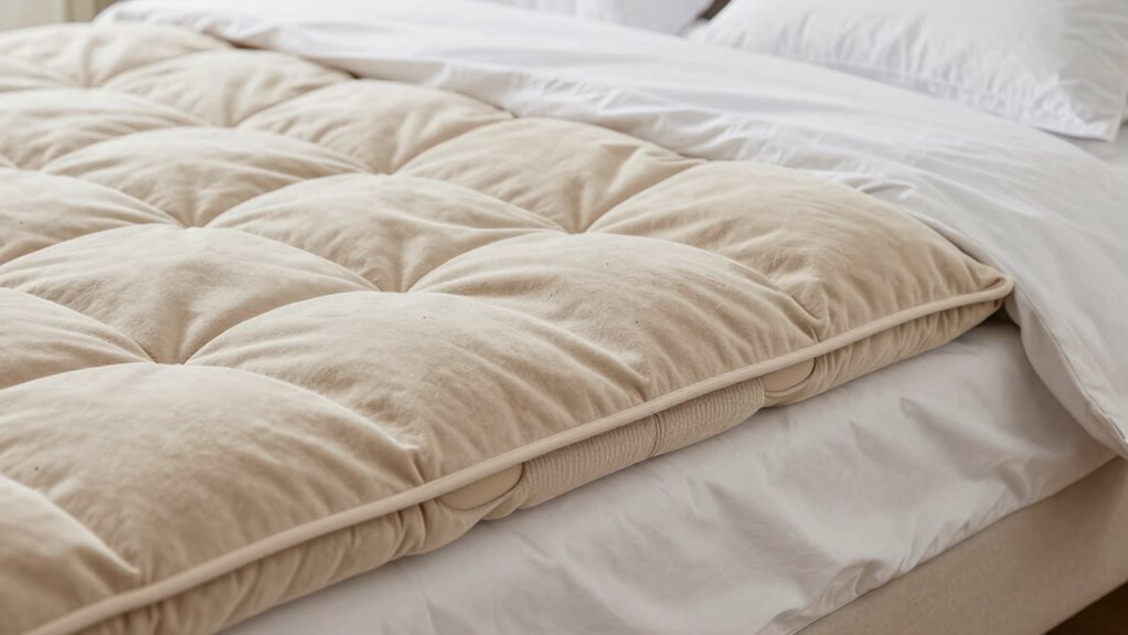 secure mattress topper placement