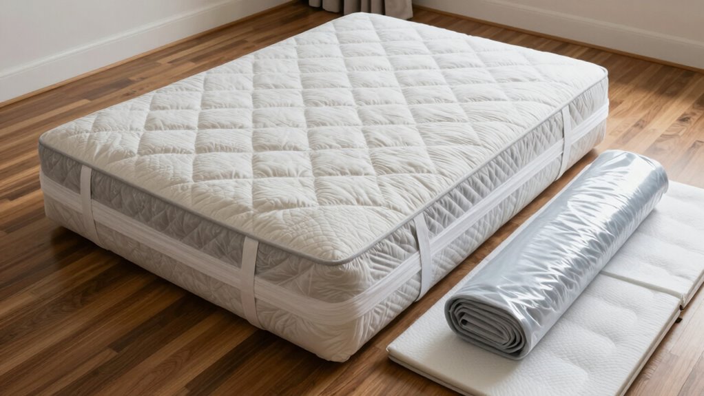 secure mattress with protective wrapping
