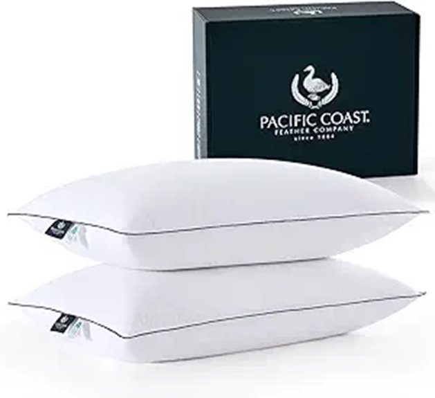 Pacific Coast Goose Down Fiber Pillows (Set of 2)