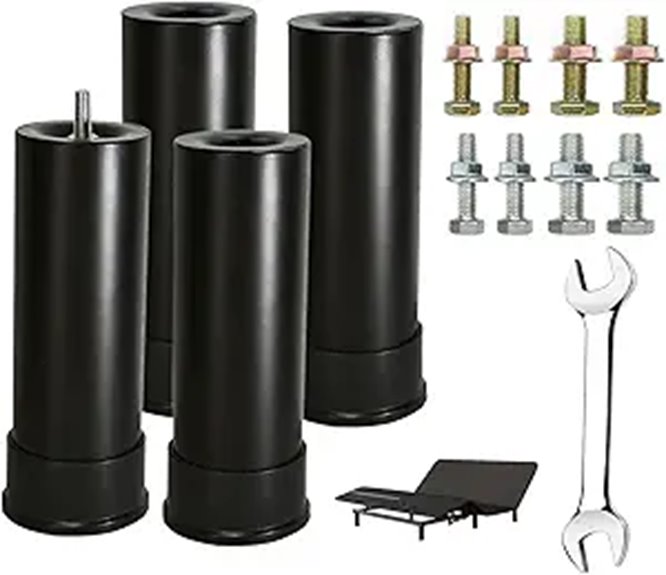 7-Inch Metal Bed Frame Leg Replacement (Set of 4)