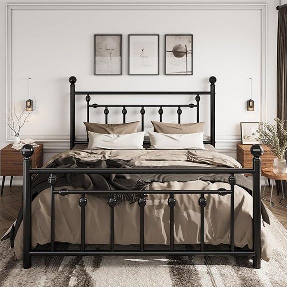 SHA CERLIN 14 Queen Metal Platform Bed Frame