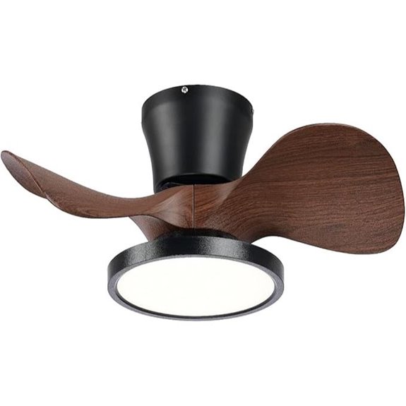 Quiet 22-Inch Ceiling Fan with LED Light and Remote