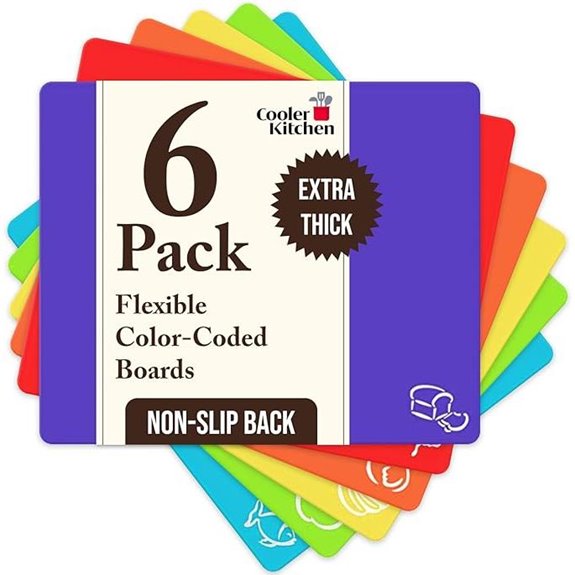 Flexible Plastic Cutting Board Mats (Set of 6)