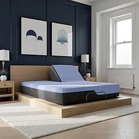 Split Flex 6-Layer Hybrid King Mattress with Blue Cover