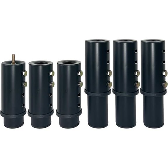 Metal Adjustable Bed Legs Set of 6