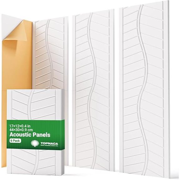 6 Pack Acoustic Sound Absorbing Wall Panels