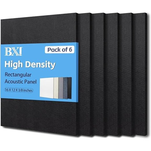BXI Sound Absorber 6-Pack Acoustic Panels for Walls