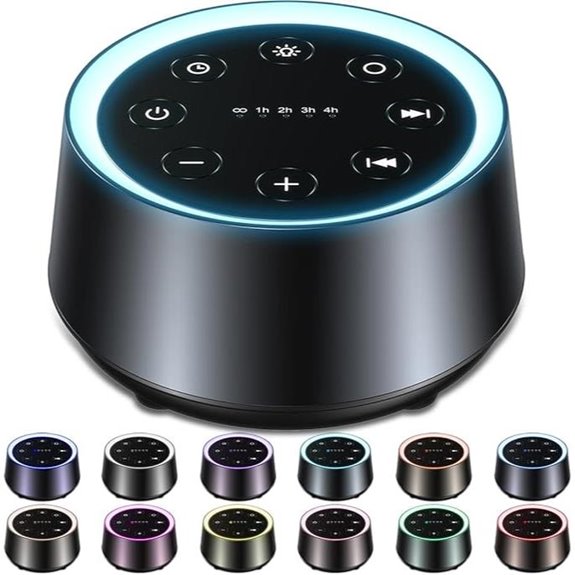EasyHome Sleep Sound Machine with 30 Sounds and Lights