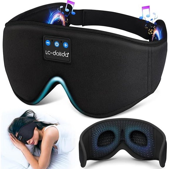 LC-dolida Sleep Headphones & Mask with Bluetooth Speakers