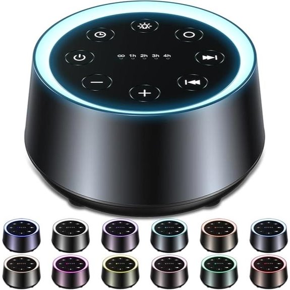 EasyHome Sleep Sound Machine with Sounds & Lights