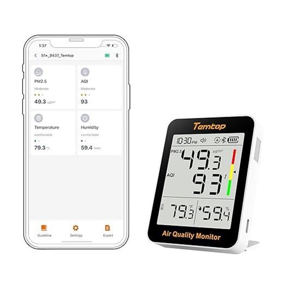 Temtop Smart Air Quality Monitor with App Connectivity